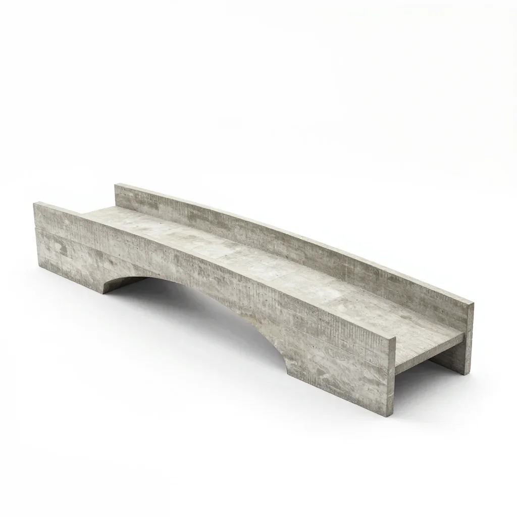 Sustainable bridge isolated on a white background