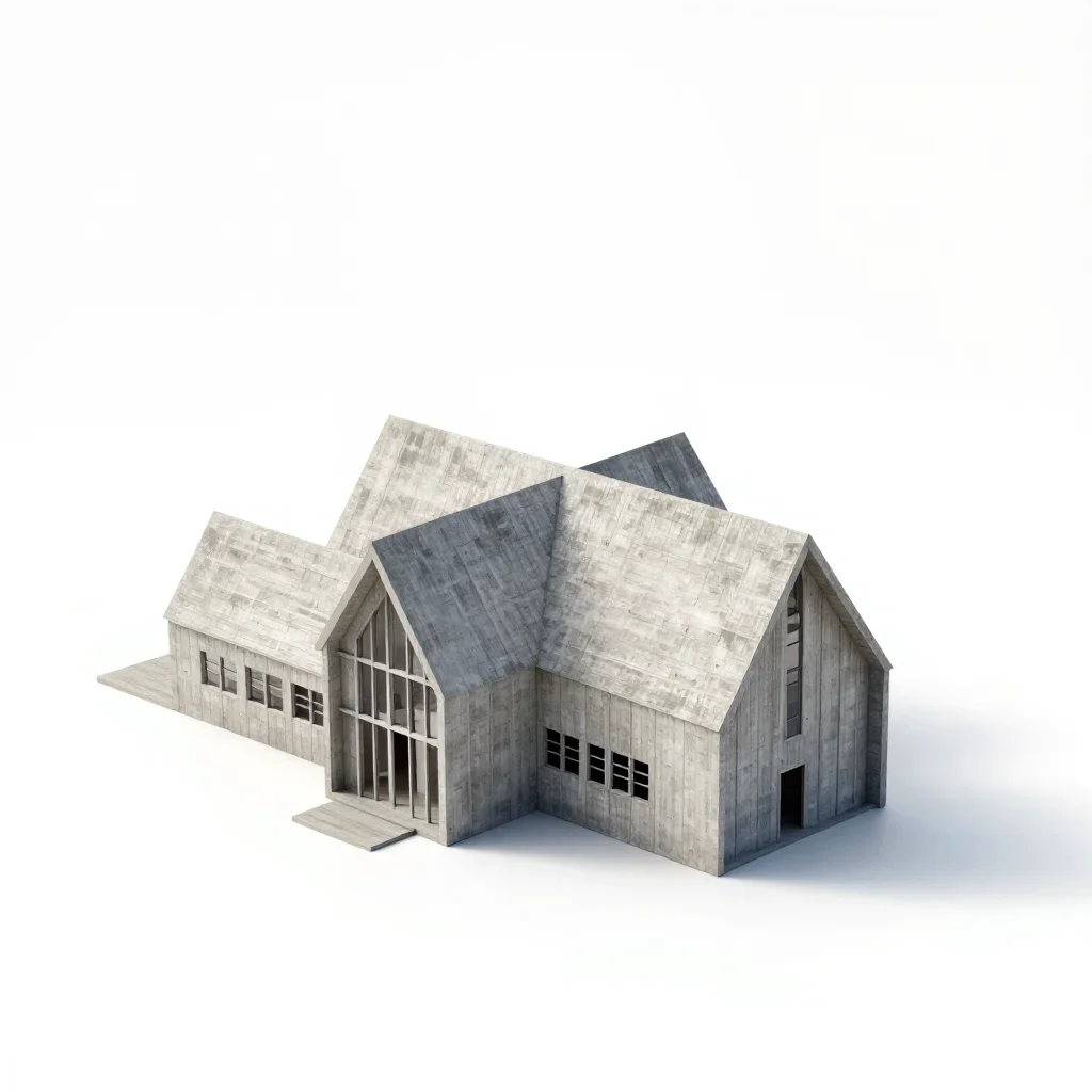 Sustainable church isolated on a white background