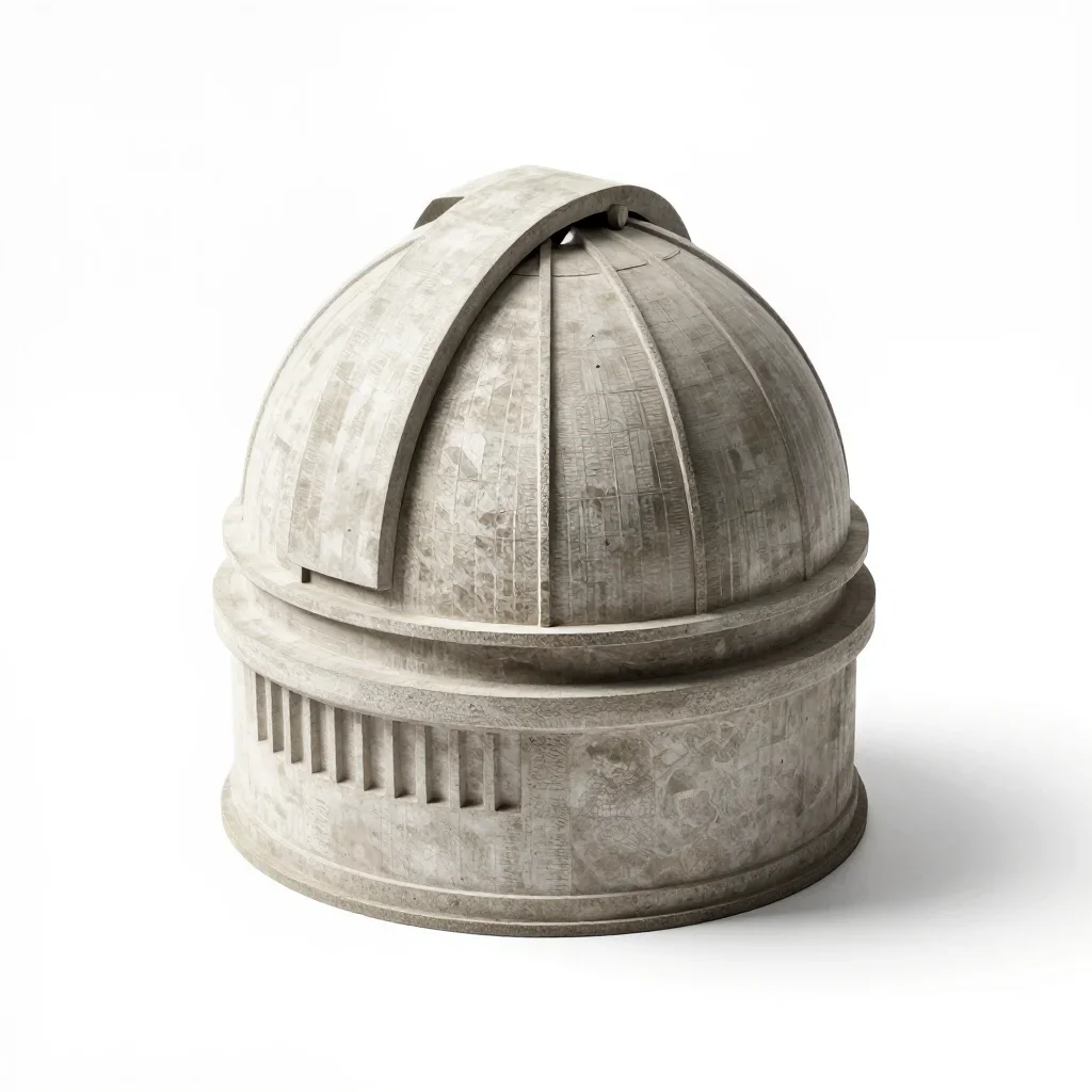 Vernacular observatory isolated on a white background