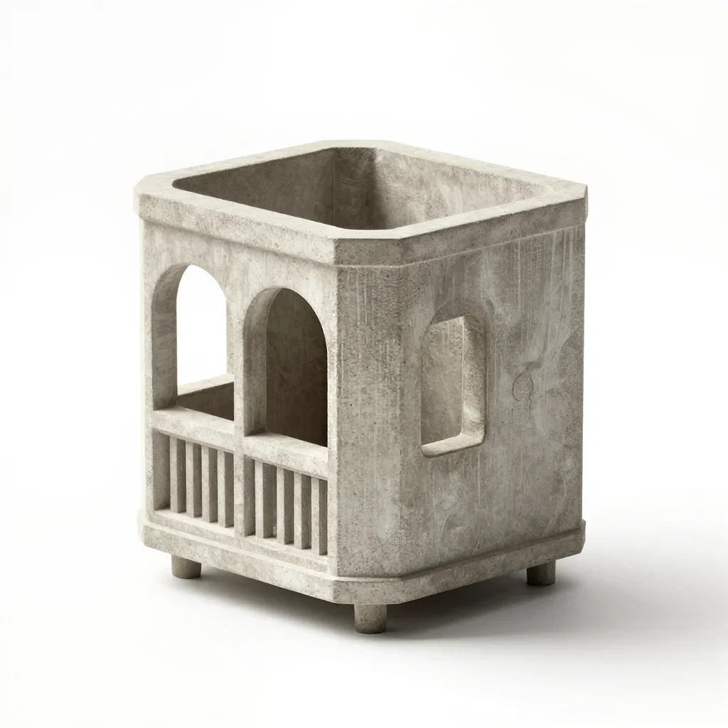 Art Nouveau balcony isolated on a white background
