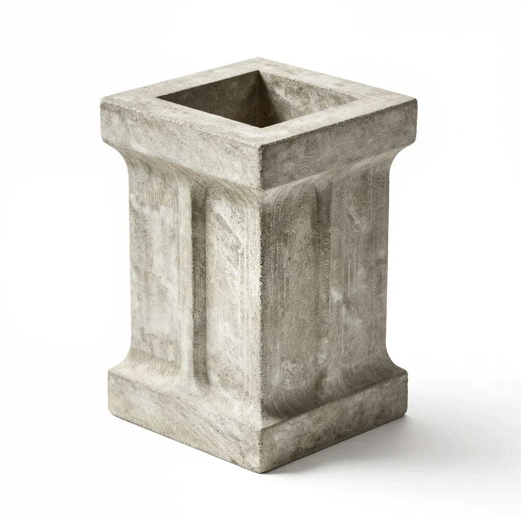 Art Nouveau chimney isolated on a white background