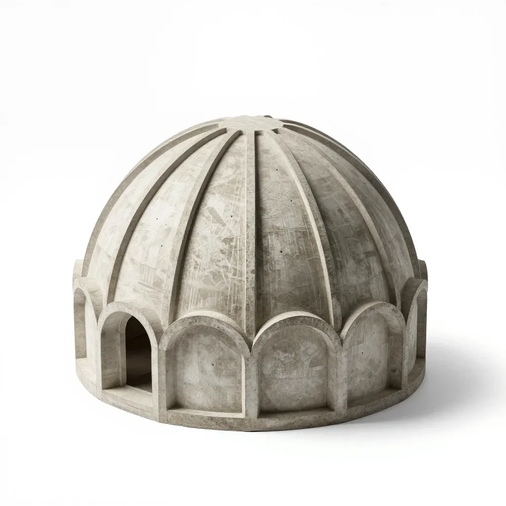 Art Nouveau dome isolated on a white background