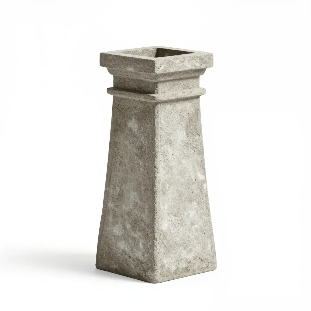 Classical chimney isolated on a white background