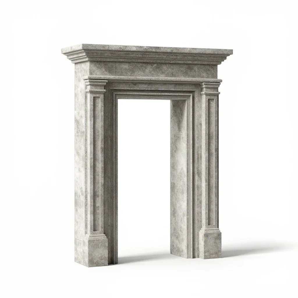 Classical doorway isolated on a white background
