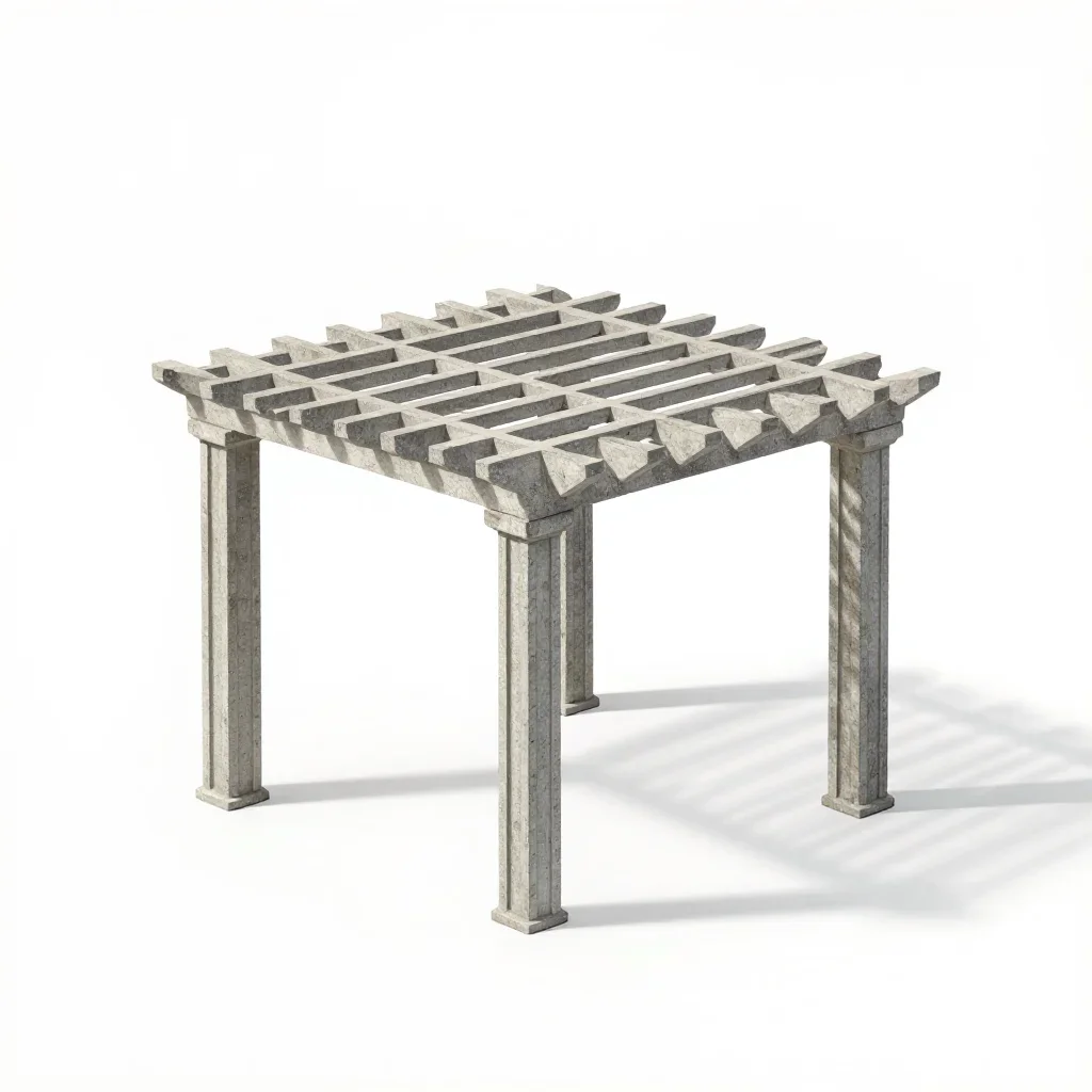 Classical pergola isolated on a white background