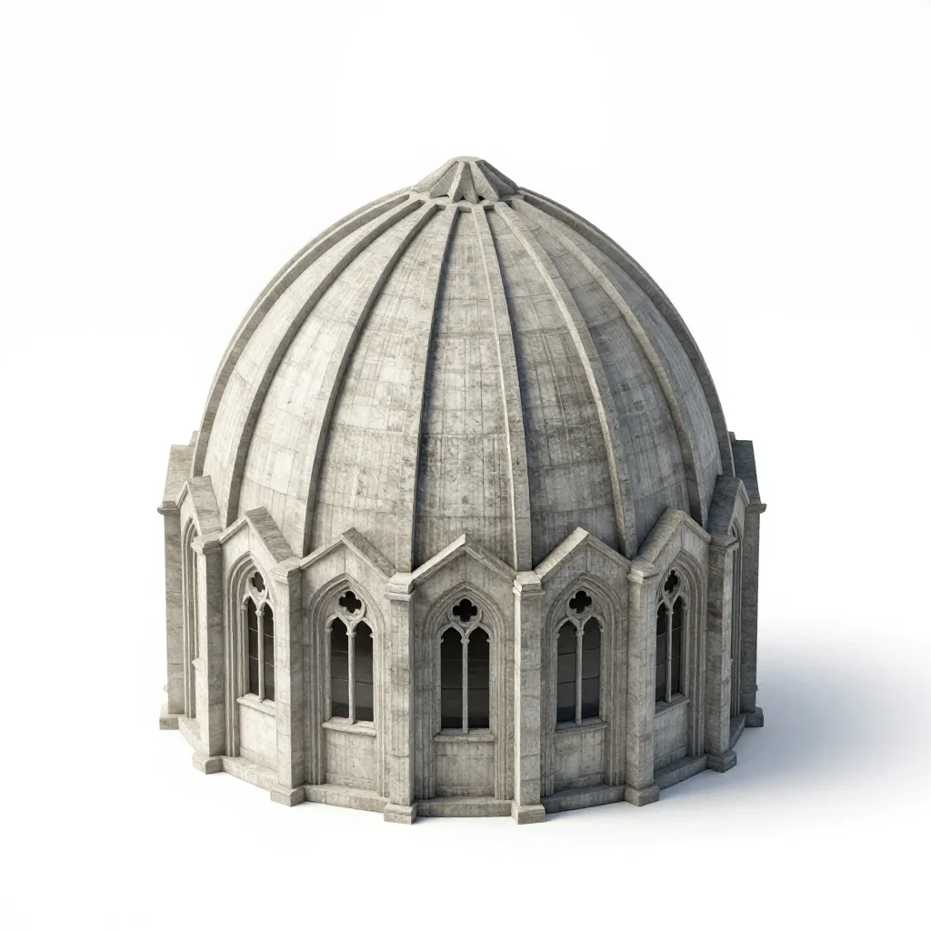 Gothic dome isolated on a white background