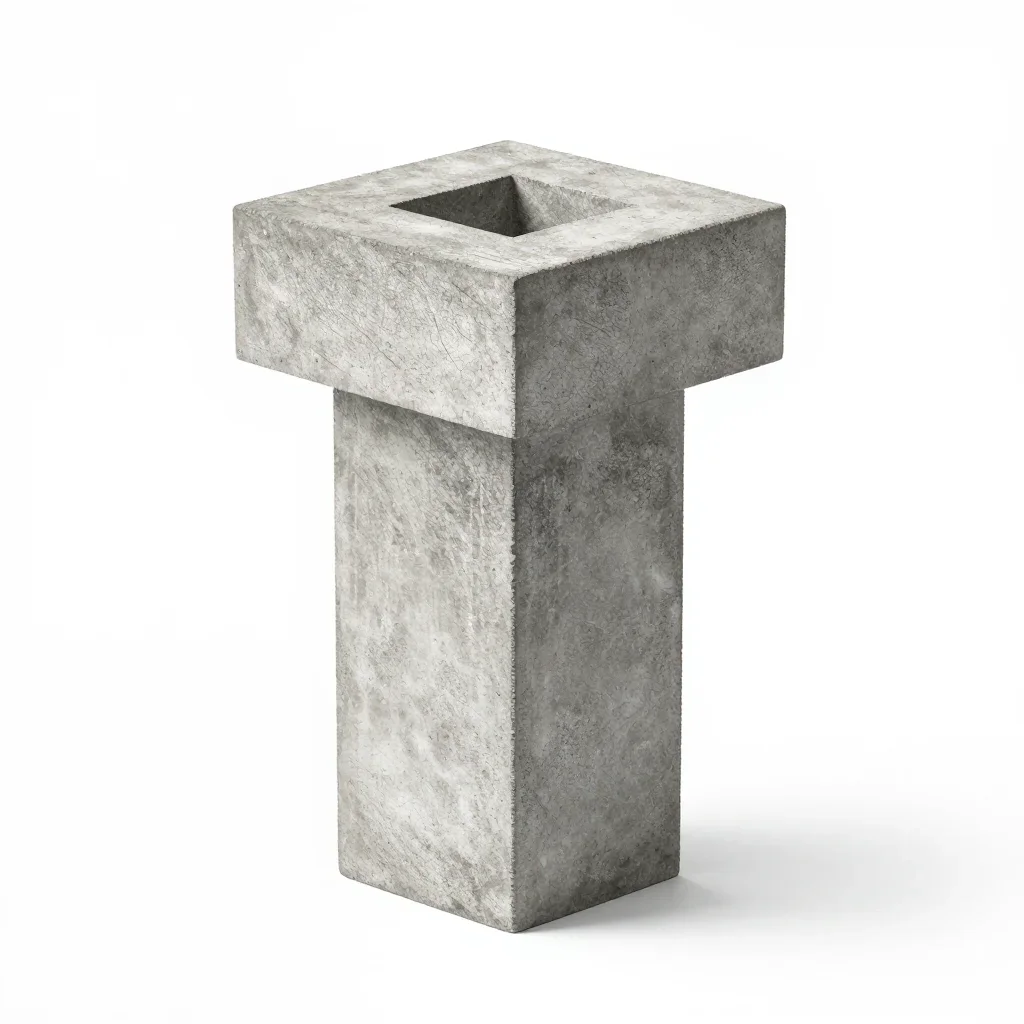 Japanese column capital isolated on a white background