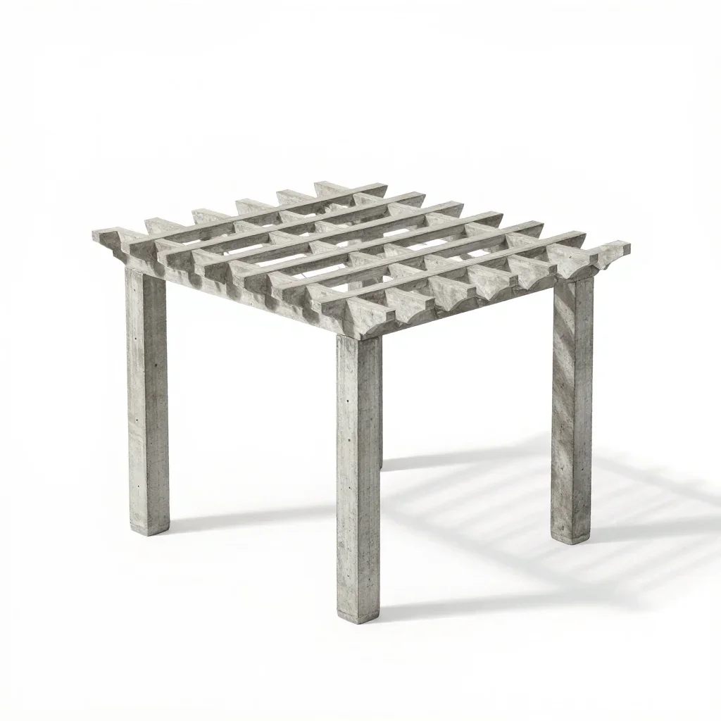 Japanese pergola isolated on a white background