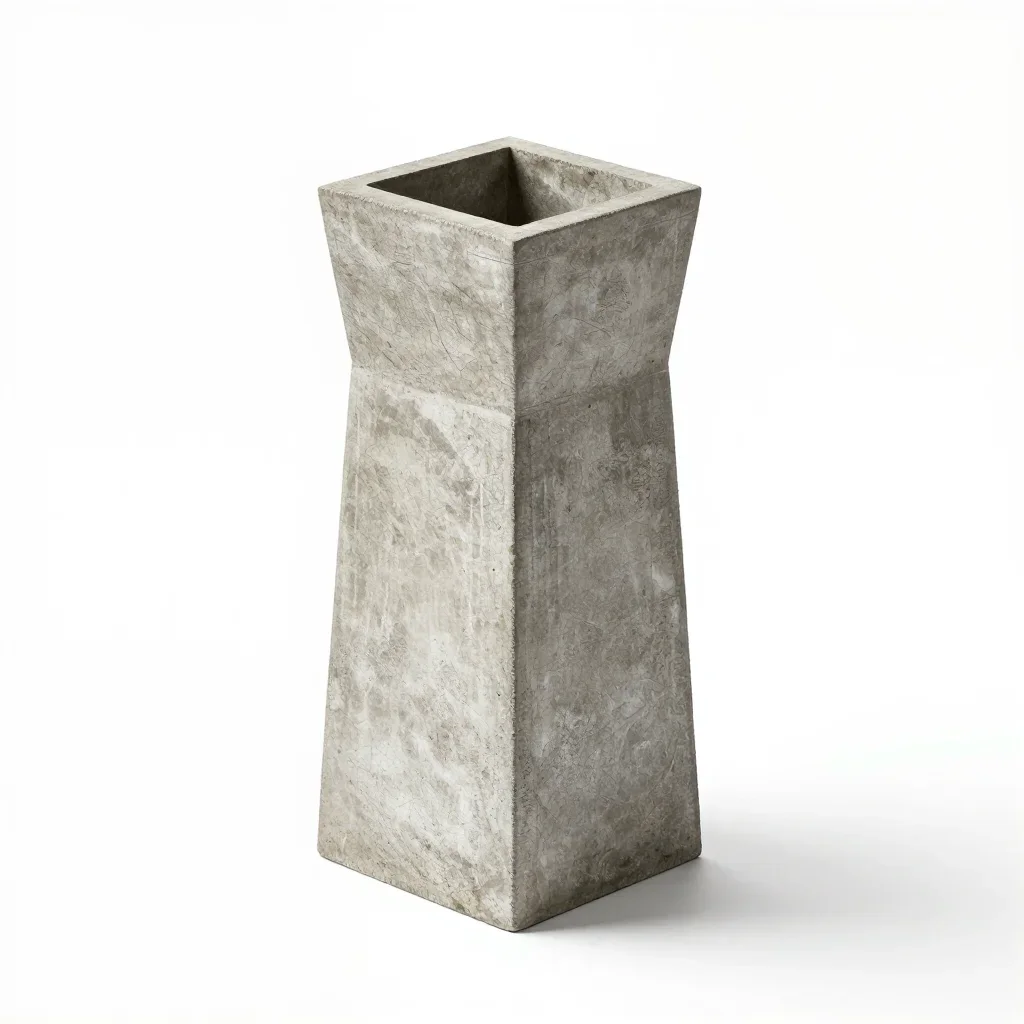 Modernist chimney isolated on a white background