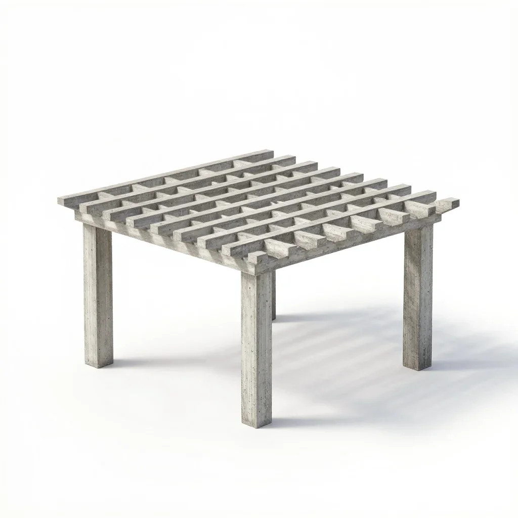 Modernist pergola isolated on a white background