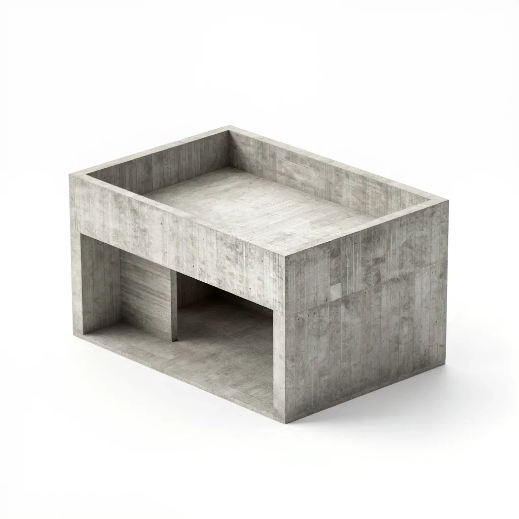 Modernist portico isolated on a white background