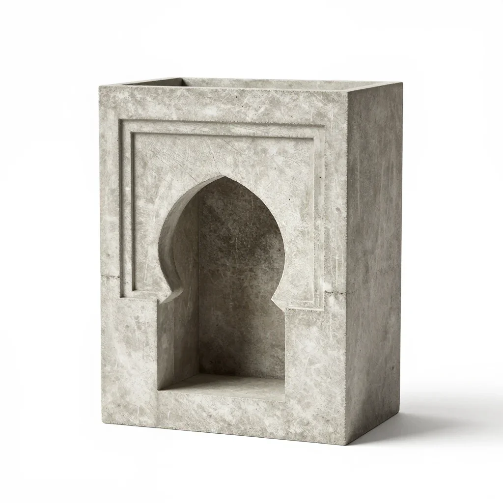 Moorish arched window isolated on a white background