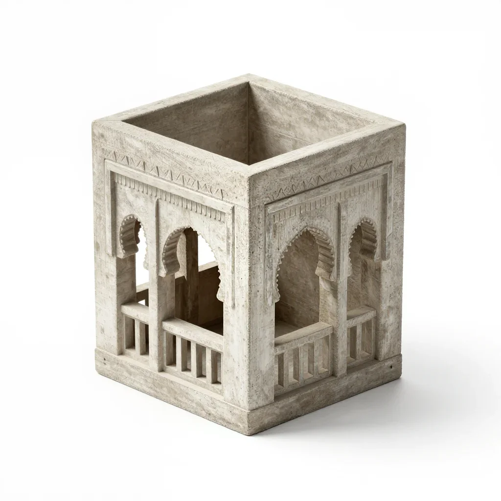Moorish balcony isolated on a white background