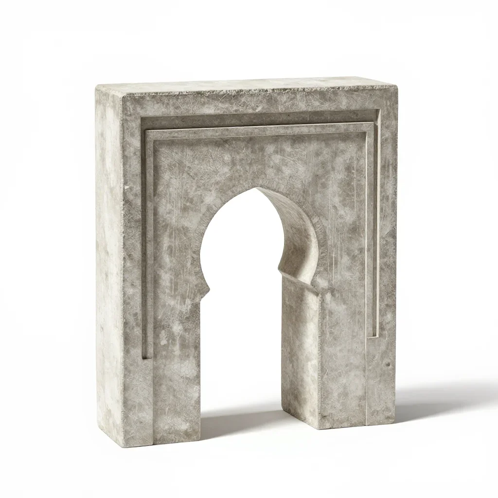 Moorish doorway isolated on a white background
