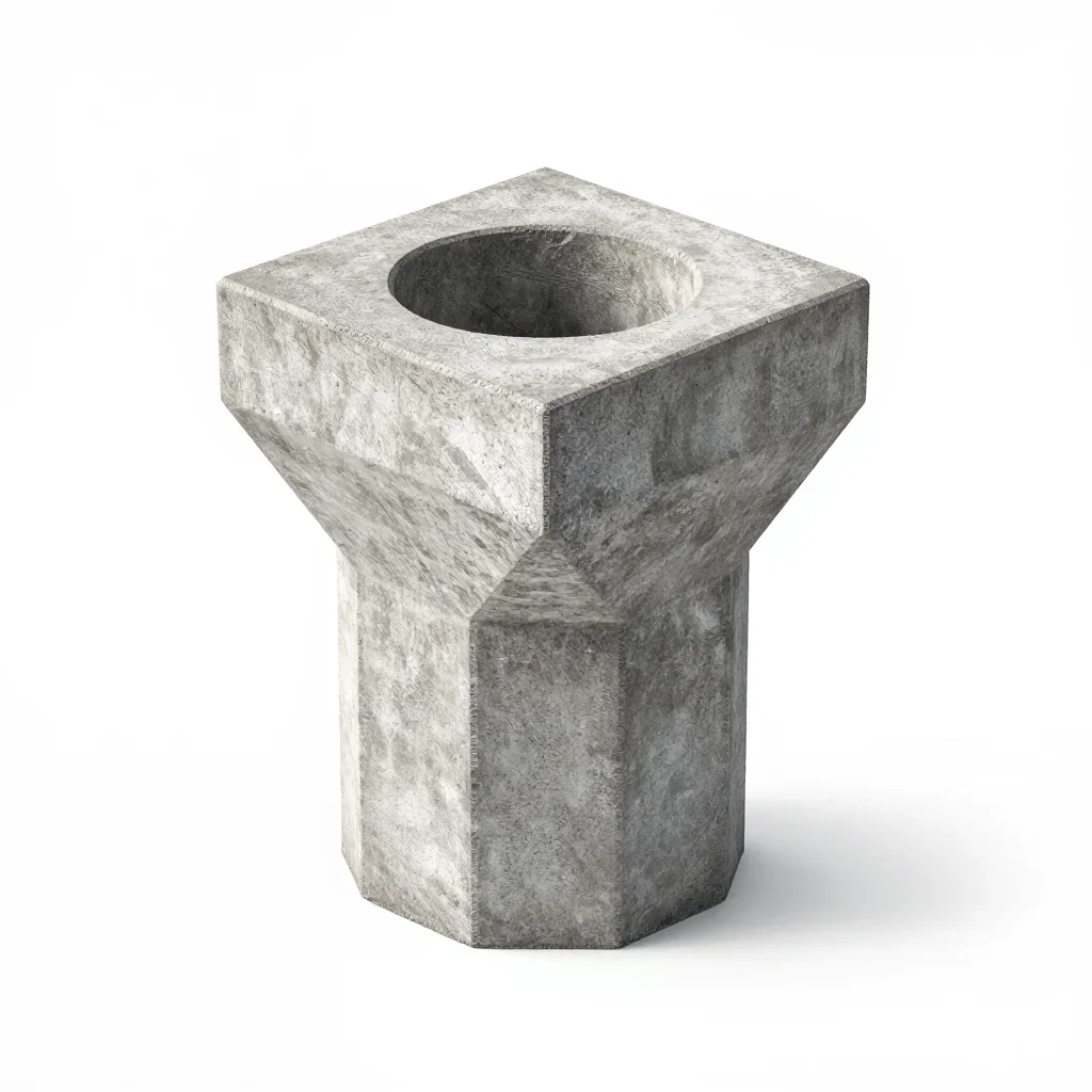 Parametric column capital isolated on a white background