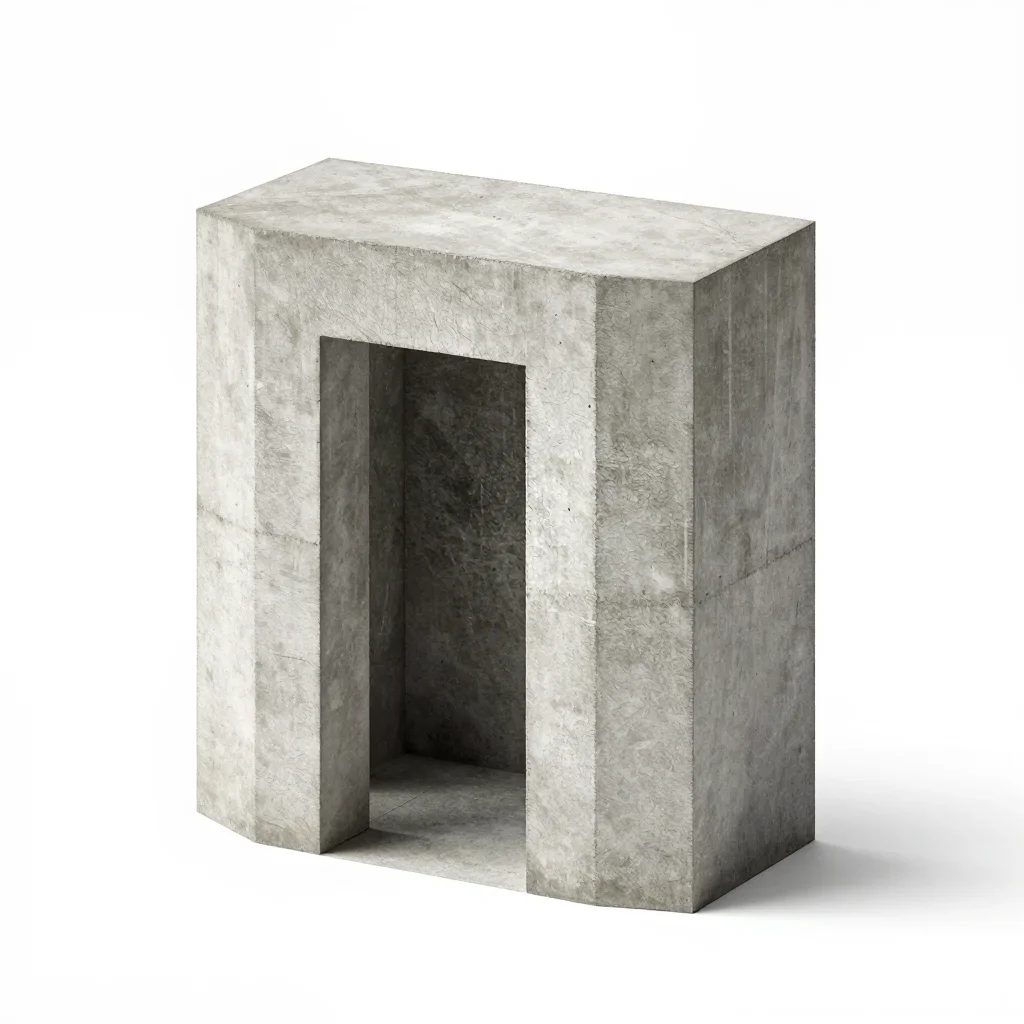 Parametric doorway isolated on a white background