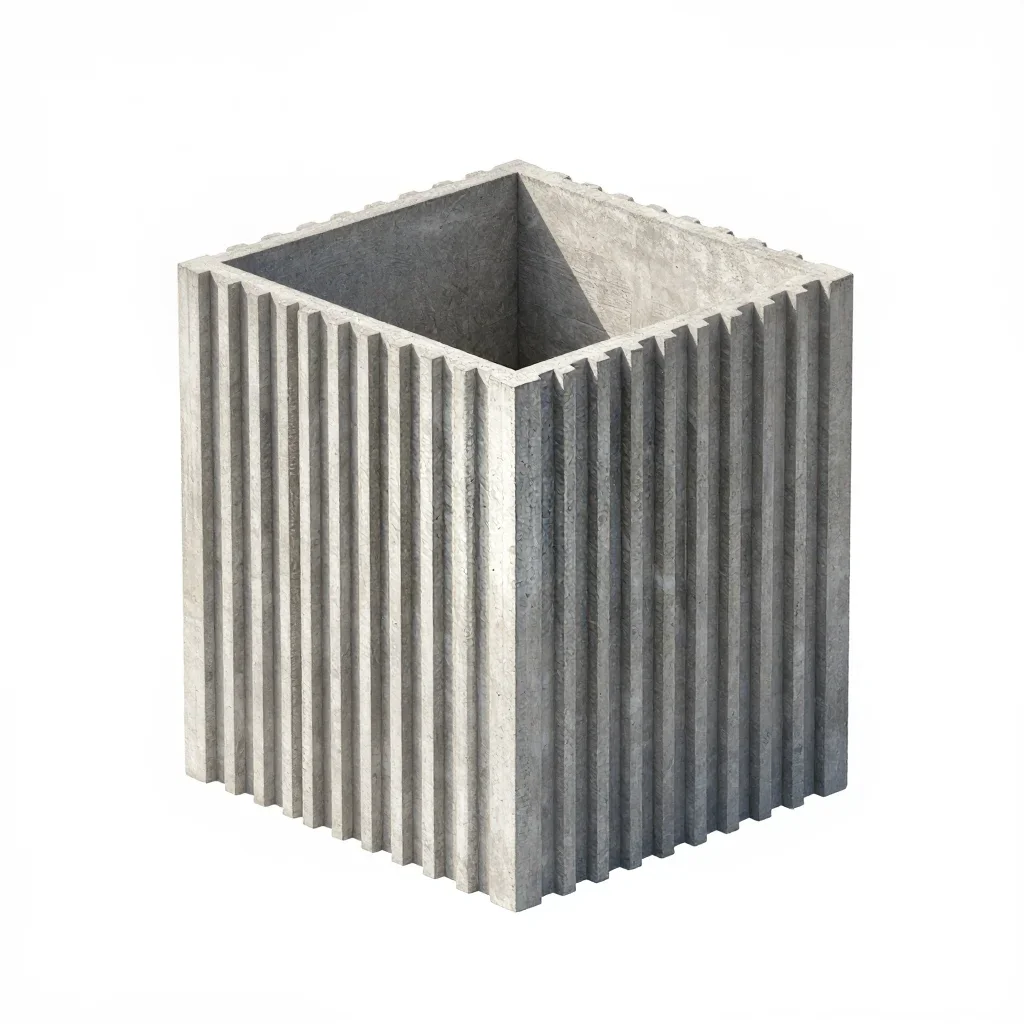 Parametric facade panel isolated on a white background