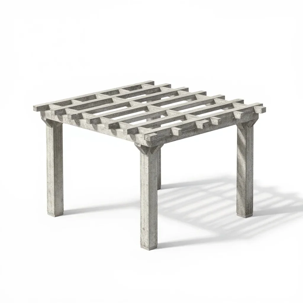 Parametric pergola isolated on a white background