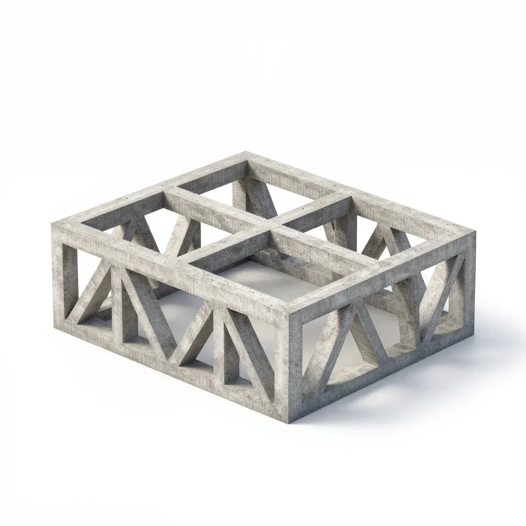 Parametric roof truss isolated on a white background