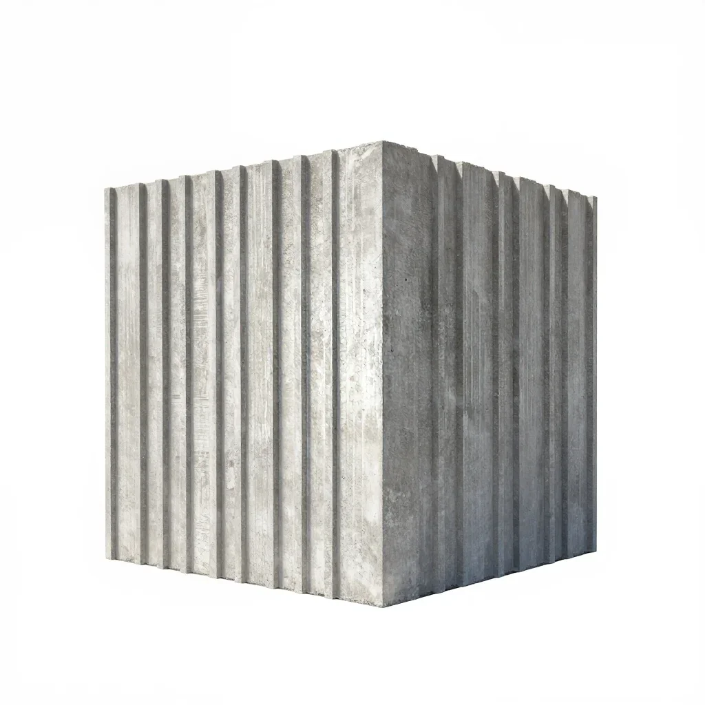 Industrial facade panel isolated on a white background