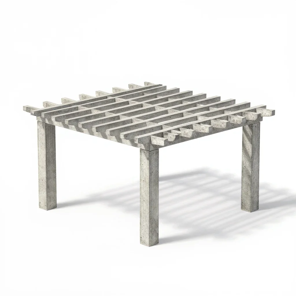 Industrial pergola isolated on a white background