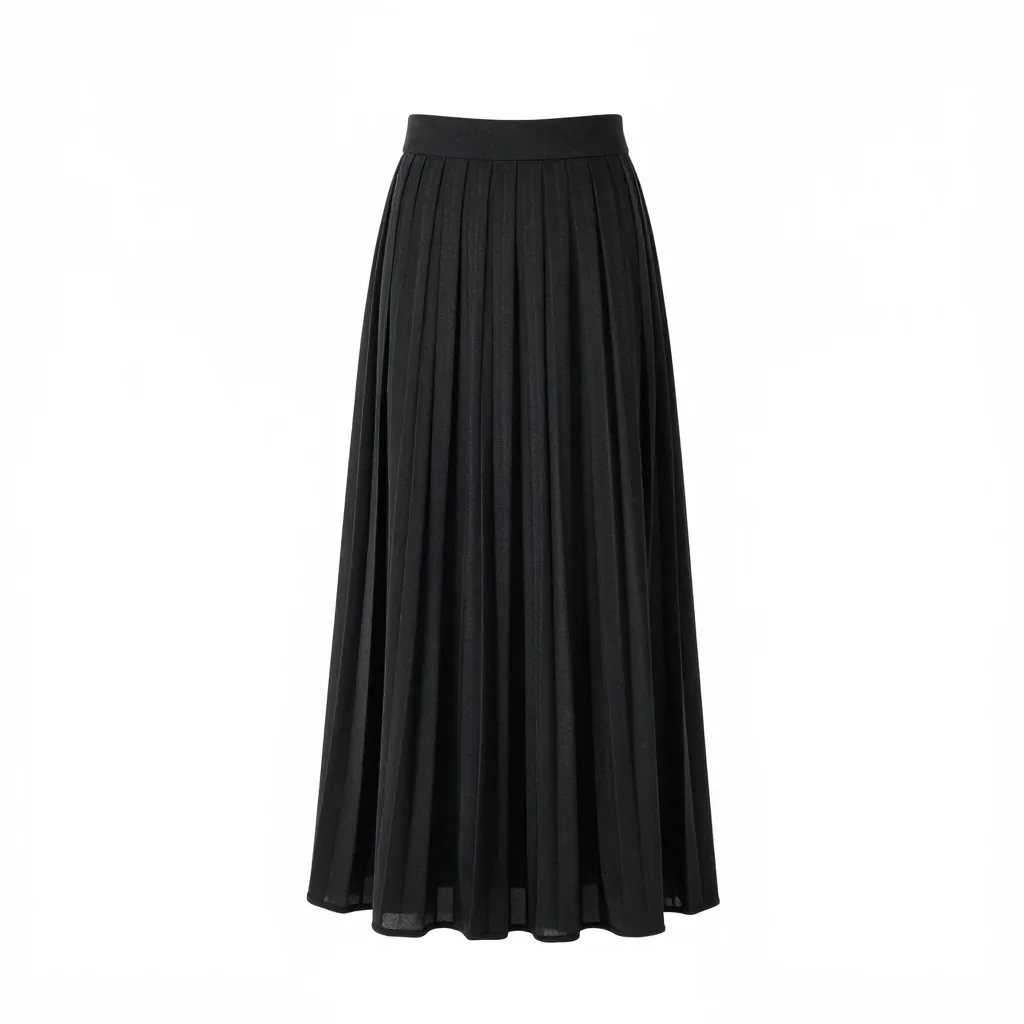 Bohemian pleated skirt isolated on a white background