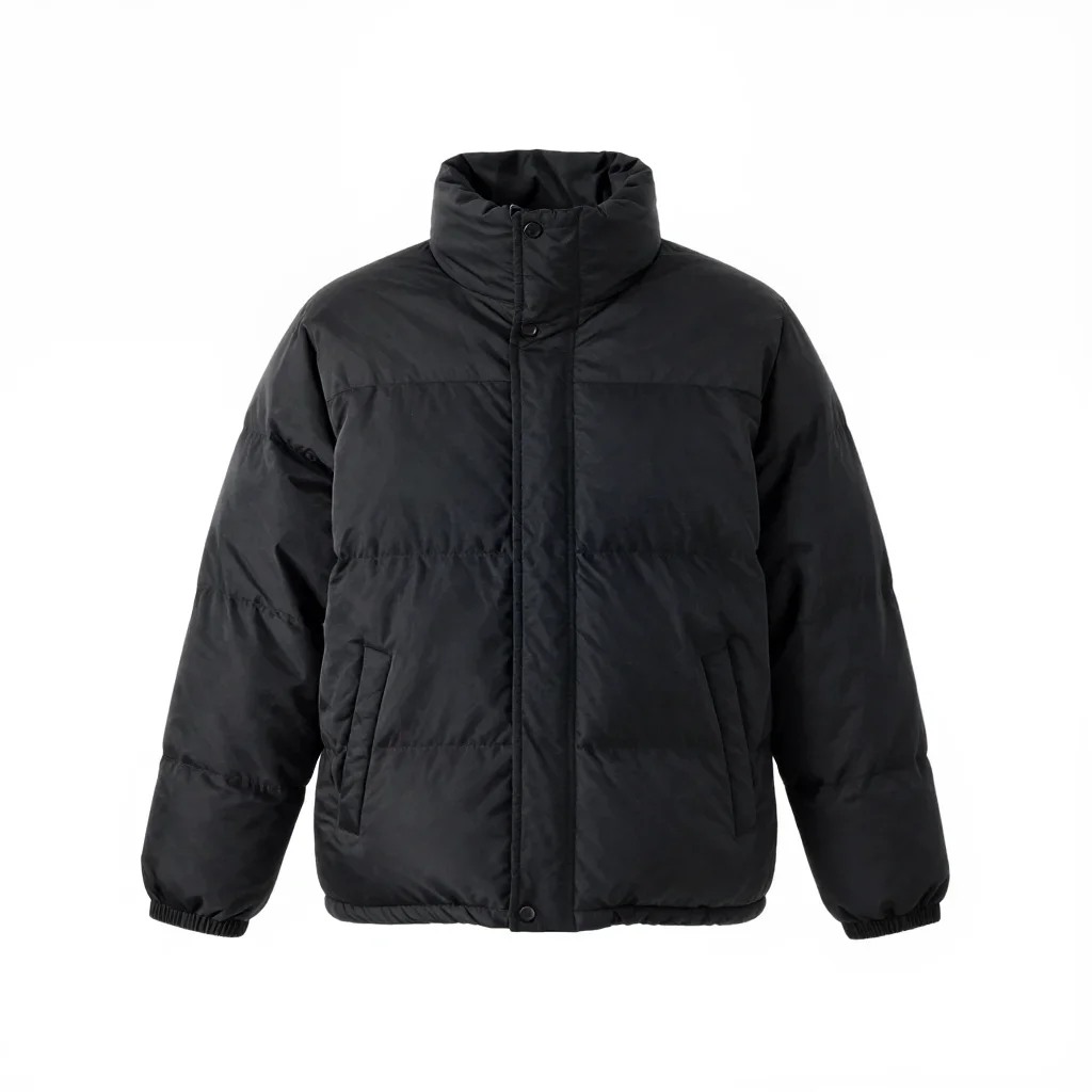 Bohemian puffer jacket isolated on a white background