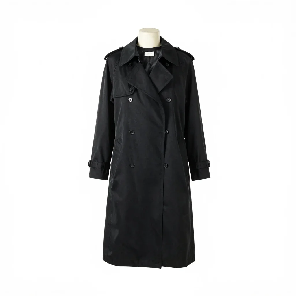 Bohemian trench coat isolated on a white background