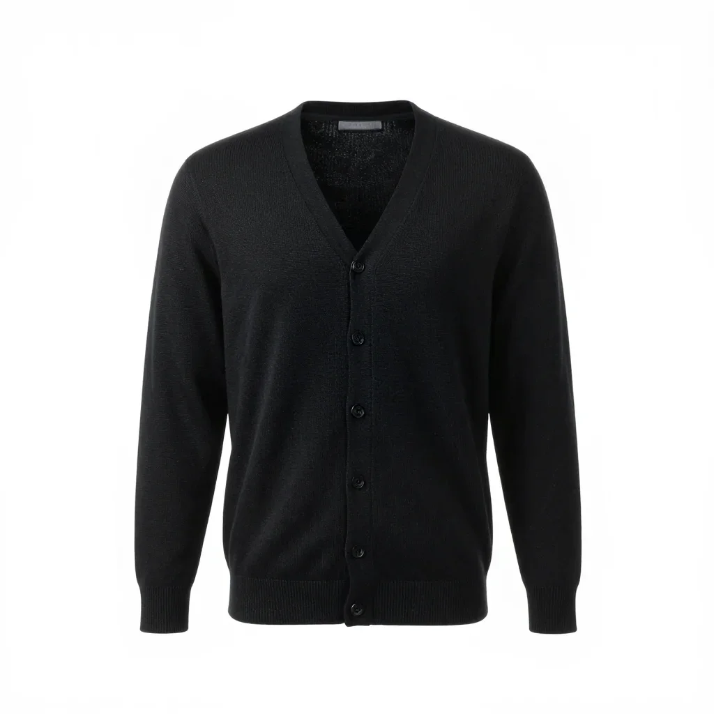 Minimalist cardigan isolated on a white background