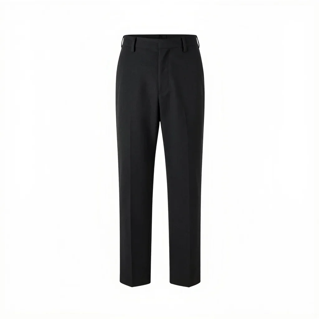 Minimalist pair of trousers isolated on a white background