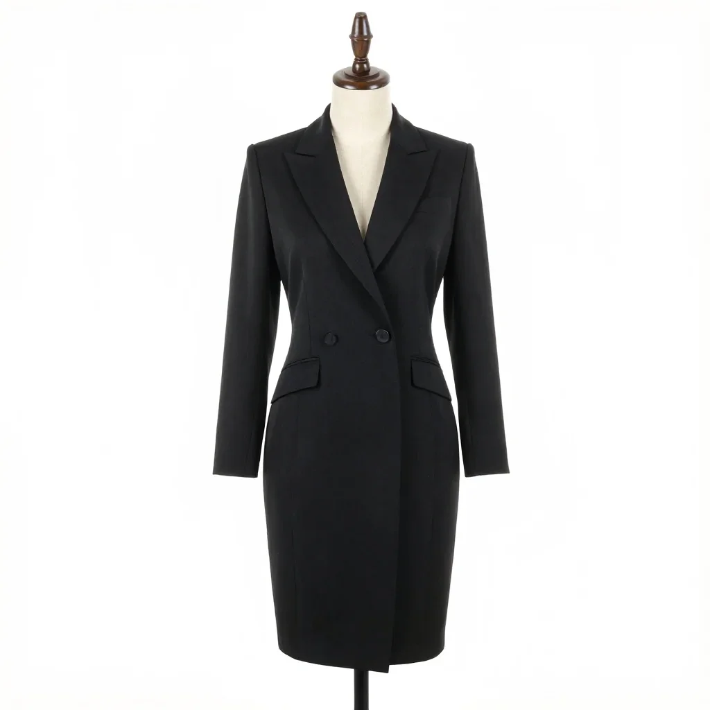 Sharply tailored dress isolated on a white background