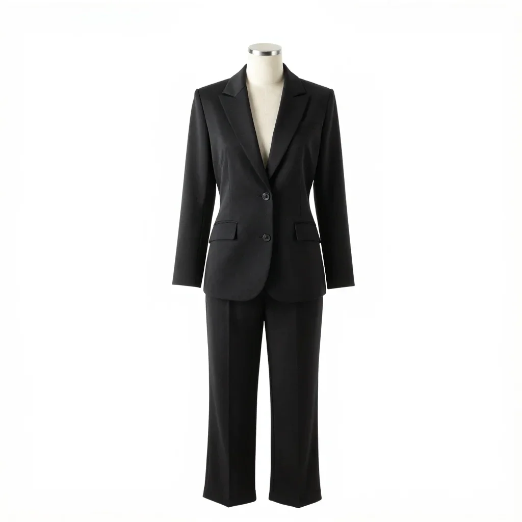 Sharply tailored jumpsuit isolated on a white background
