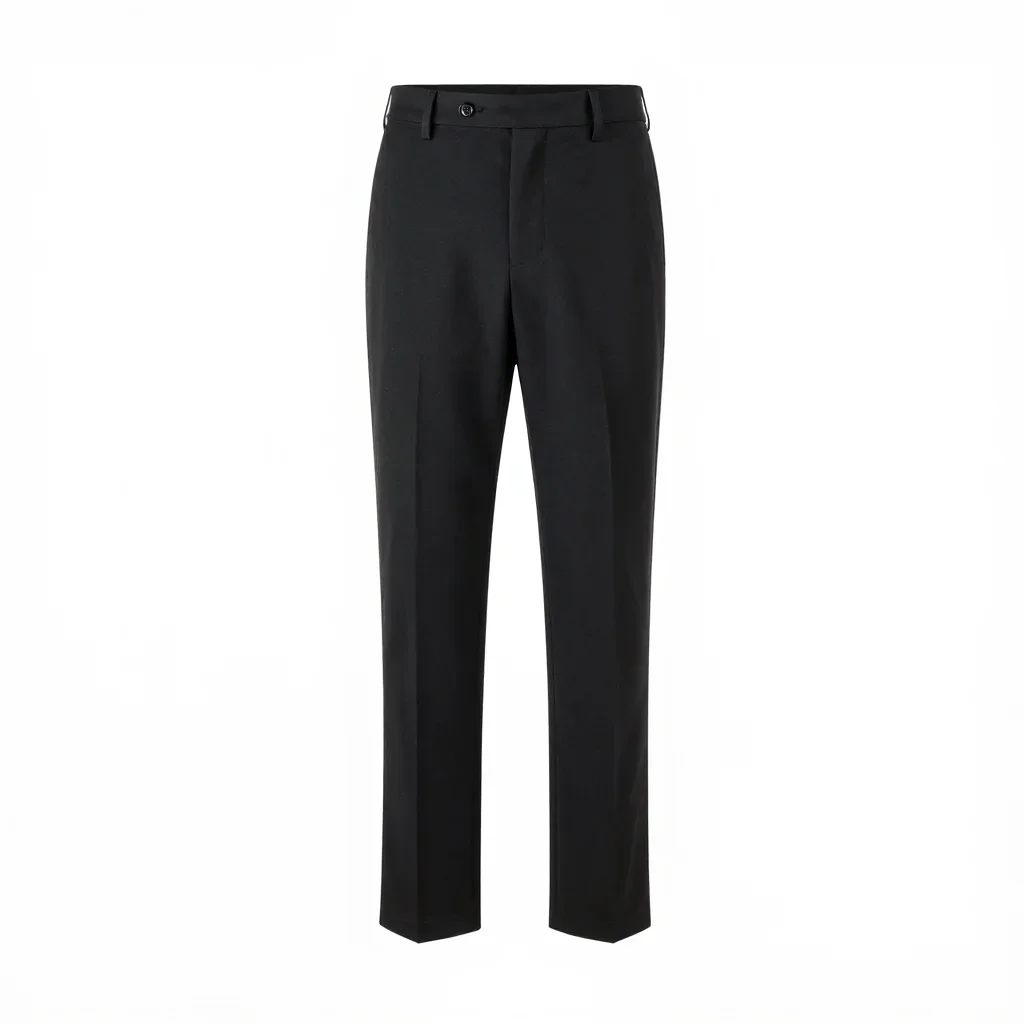 Sharply tailored pair of trousers isolated on a white background