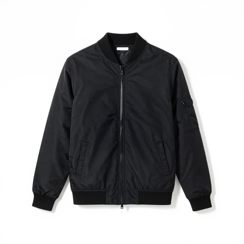 Streetwear bomber jacket isolated on a white background