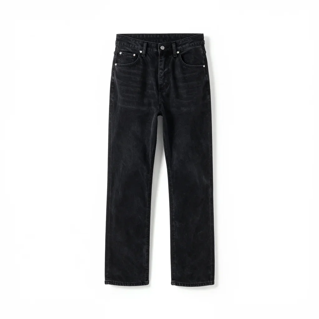 Streetwear pair of jeans isolated on a white background