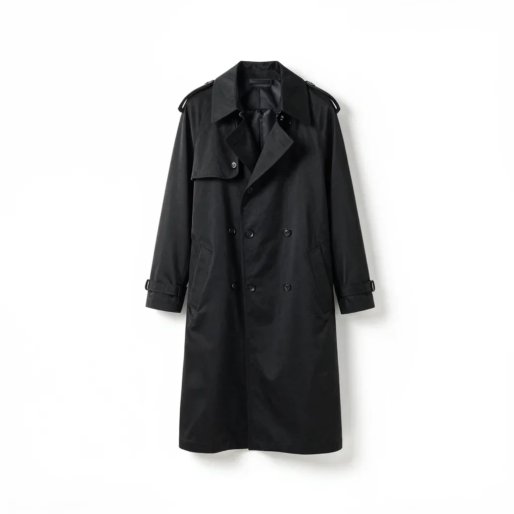 Streetwear trench coat isolated on a white background