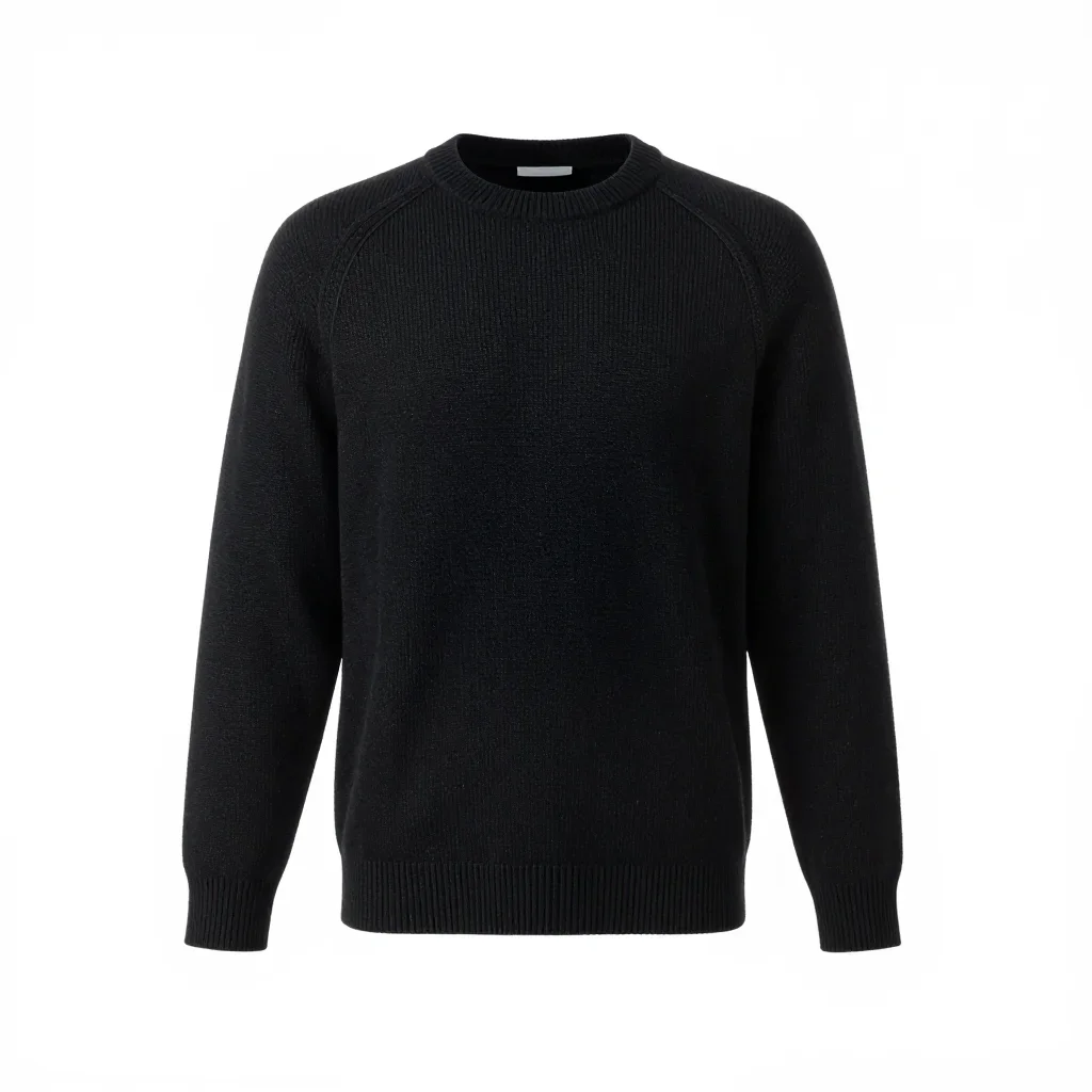 Techwear knit sweater isolated on a white background