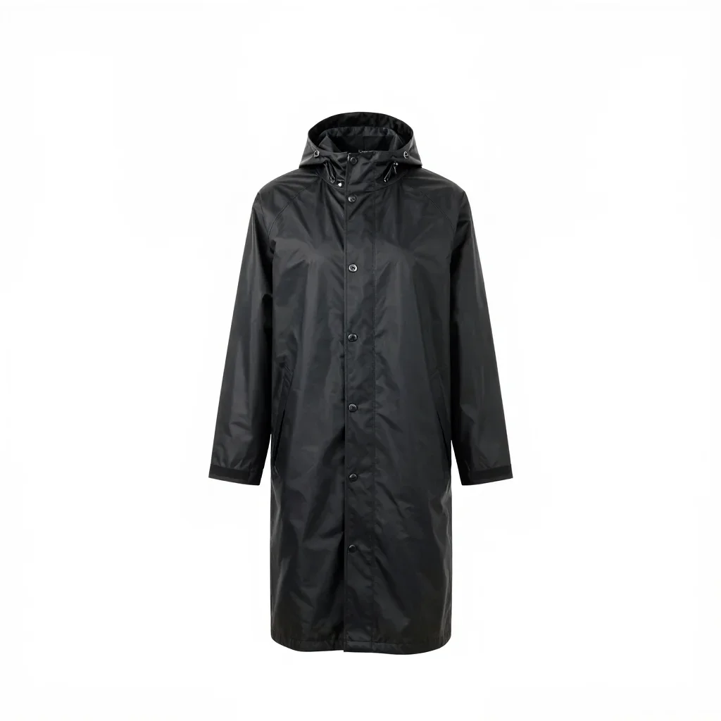 Techwear raincoat isolated on a white background