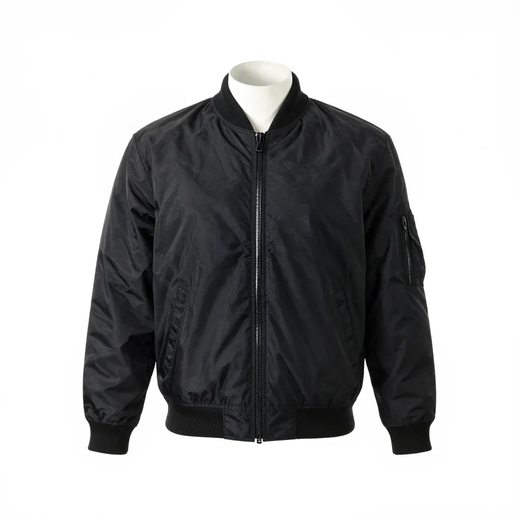 Vintage bomber jacket isolated on a white background