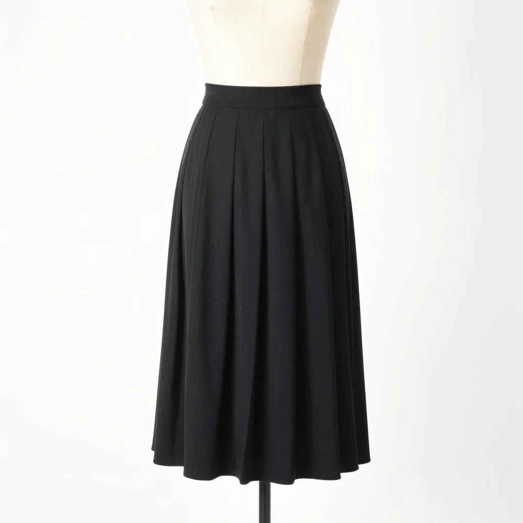 Vintage pleated skirt isolated on a white background