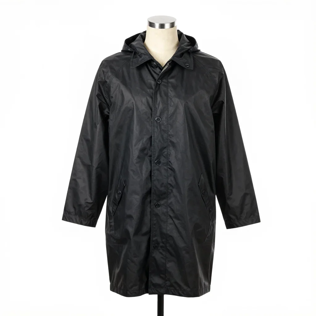 Vintage raincoat isolated on a white background