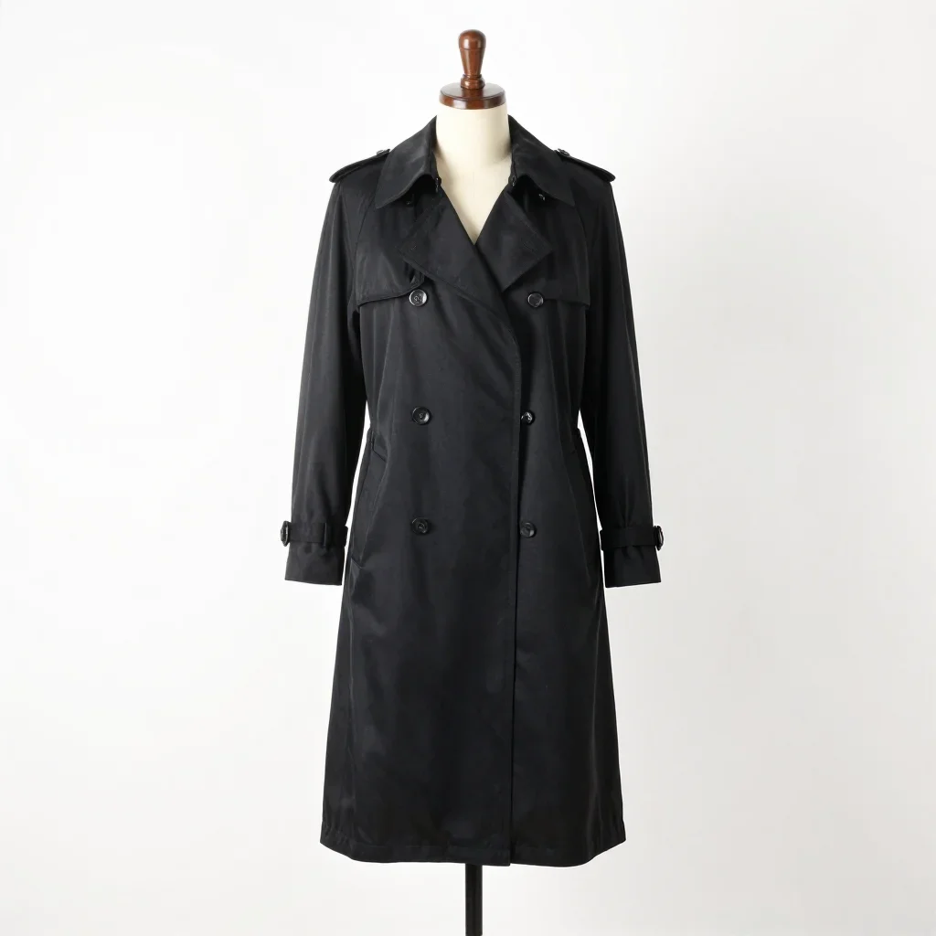Vintage trench coat isolated on a white background