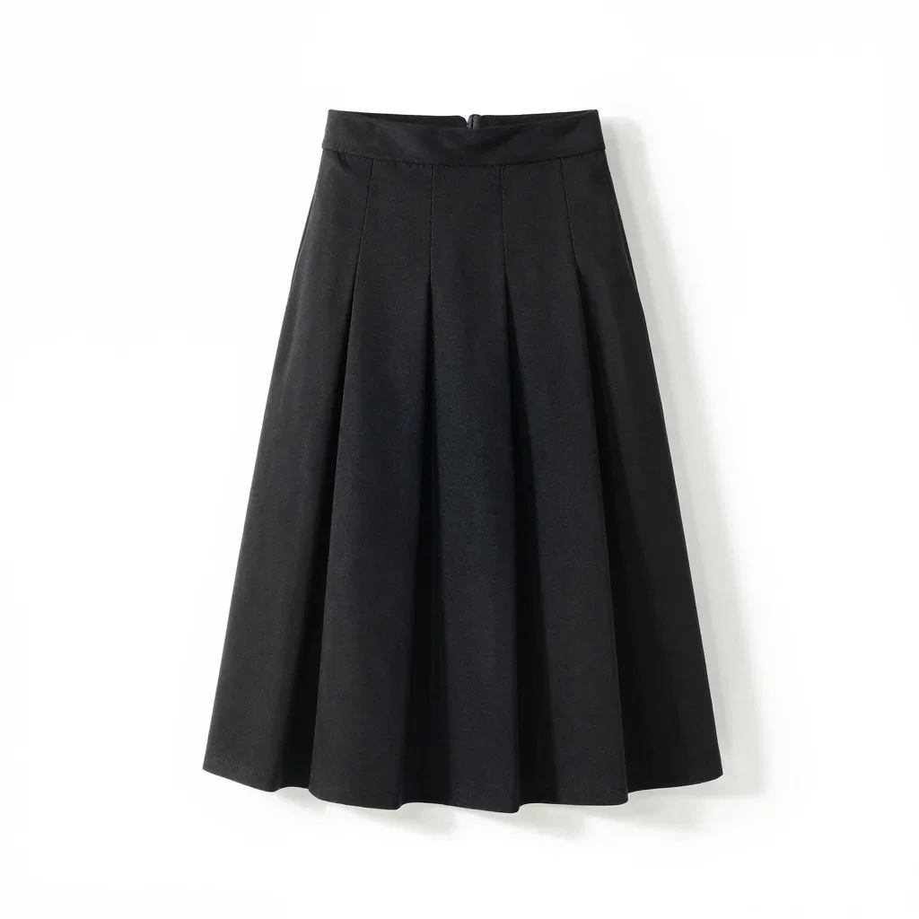 Workwear pleated skirt isolated on a white background