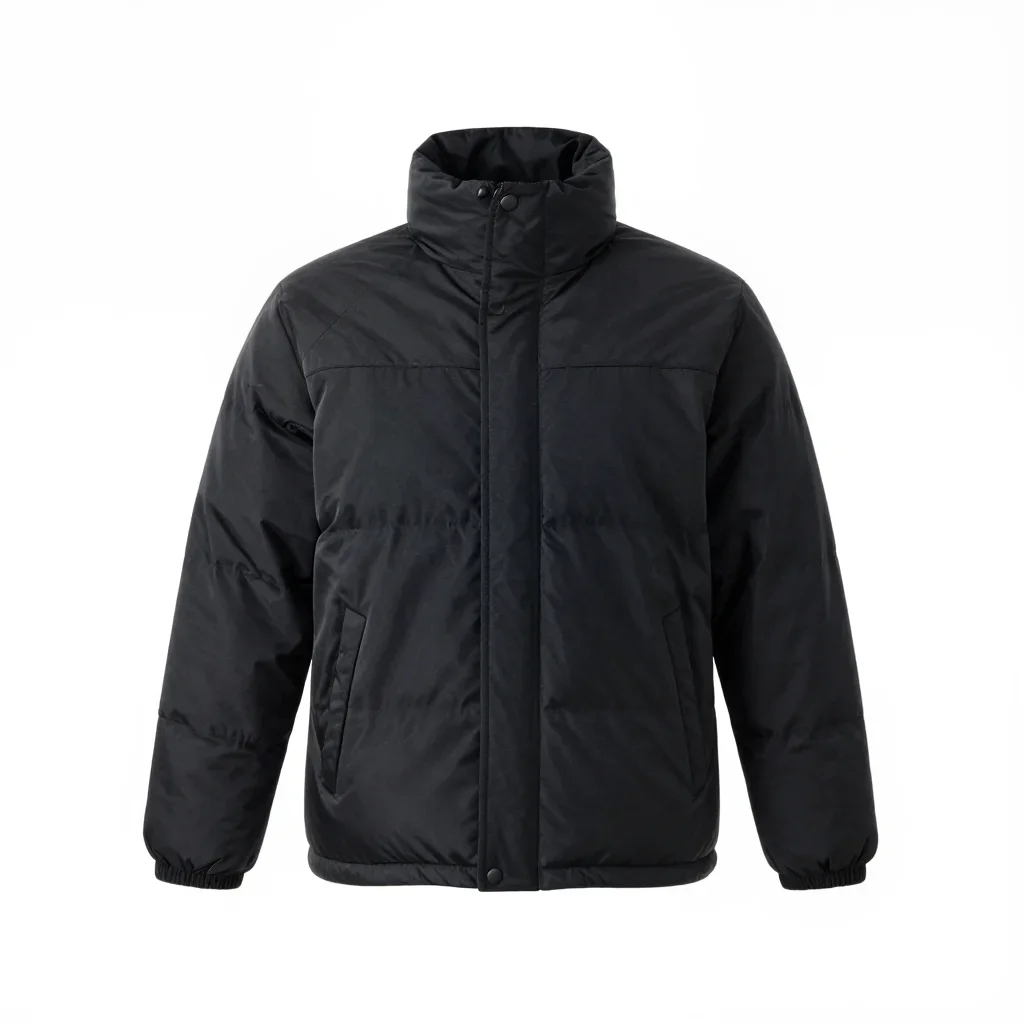 Workwear puffer jacket isolated on a white background