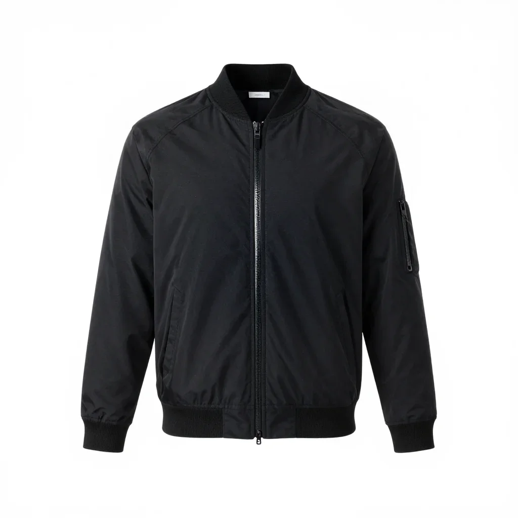 Athleisure bomber jacket isolated on a white background