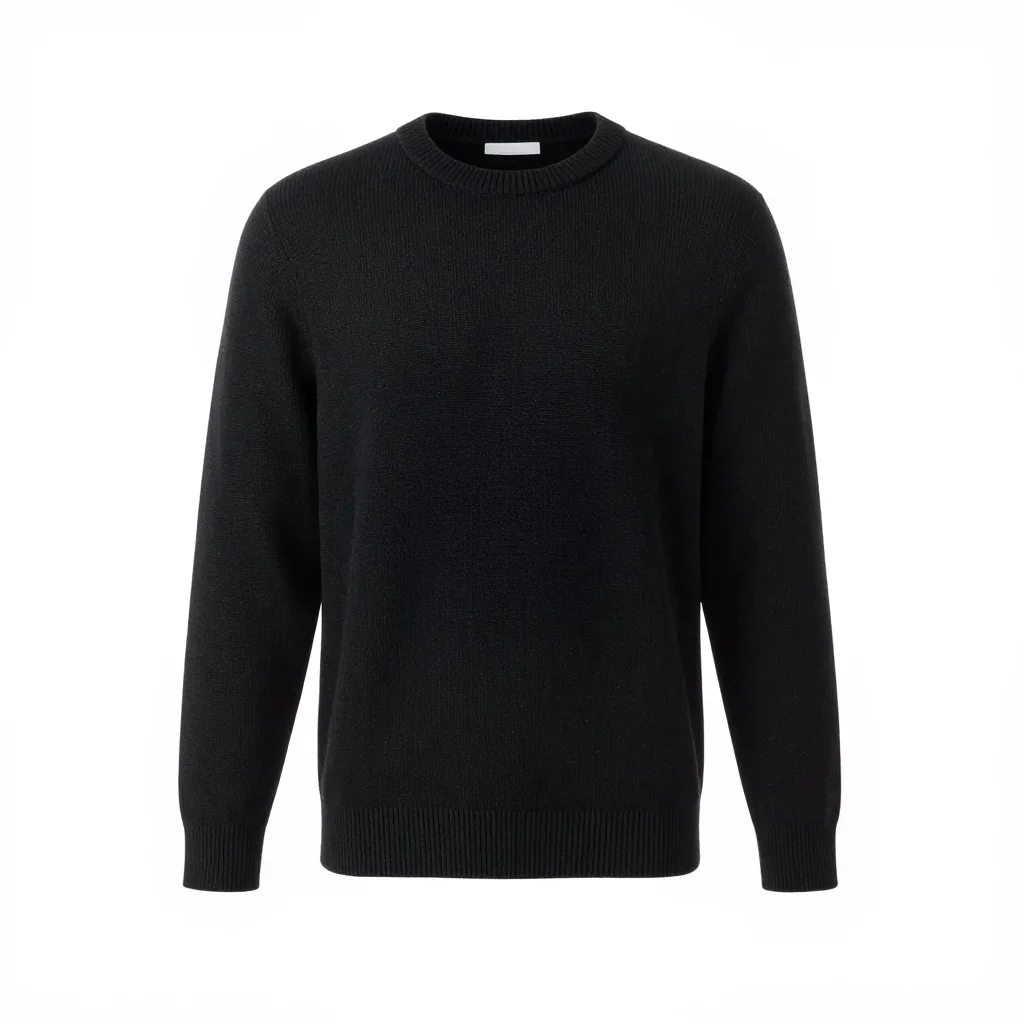 Athleisure knit sweater isolated on a white background