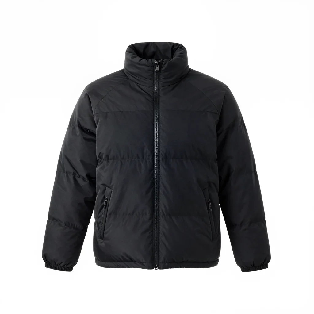 Athleisure puffer jacket isolated on a white background
