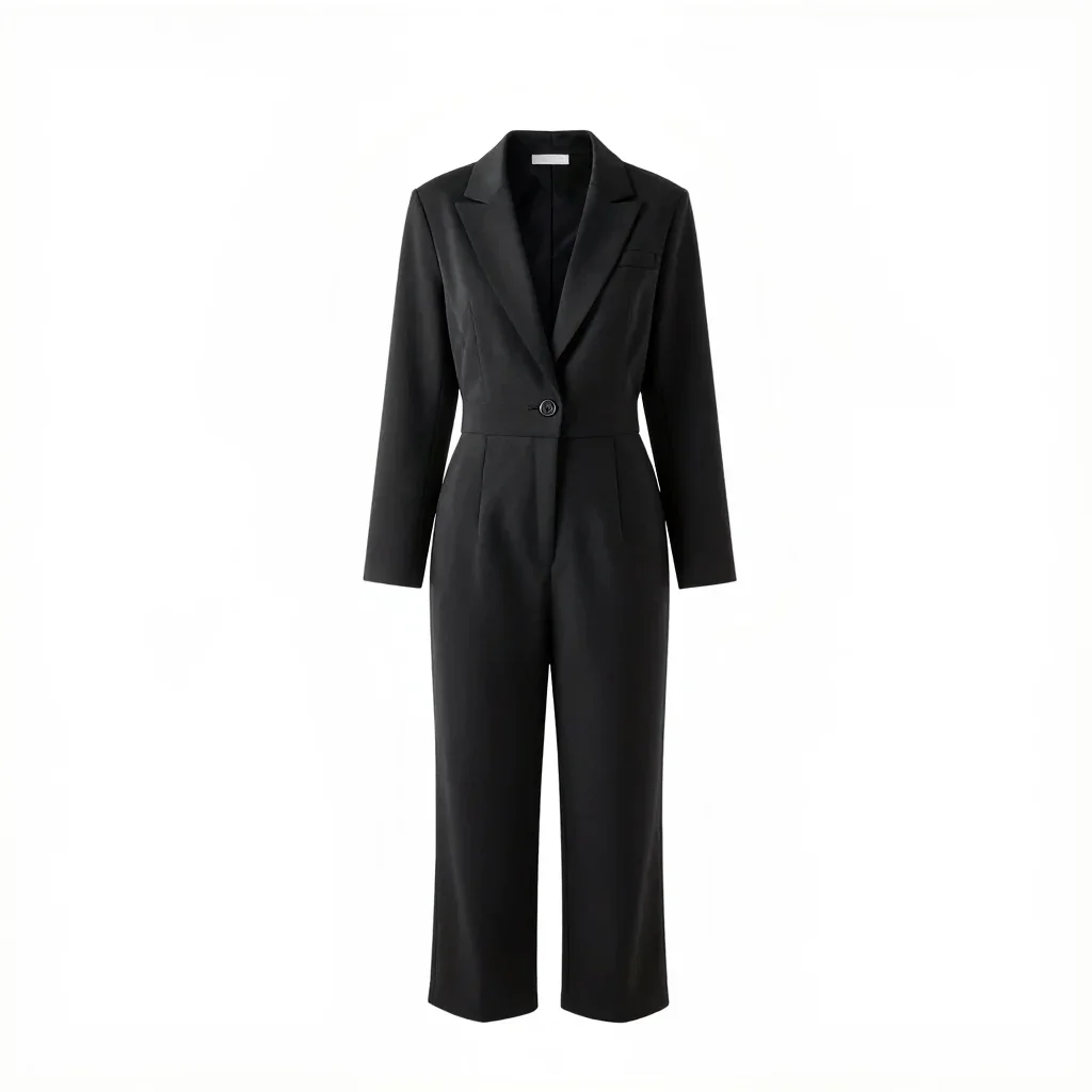 Avant-garde jumpsuit isolated on a white background