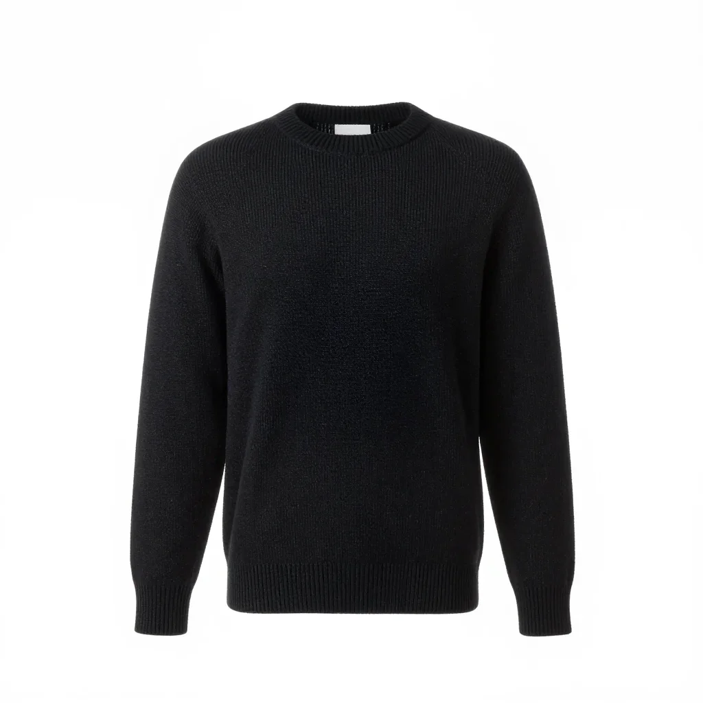 Avant-garde knit sweater isolated on a white background