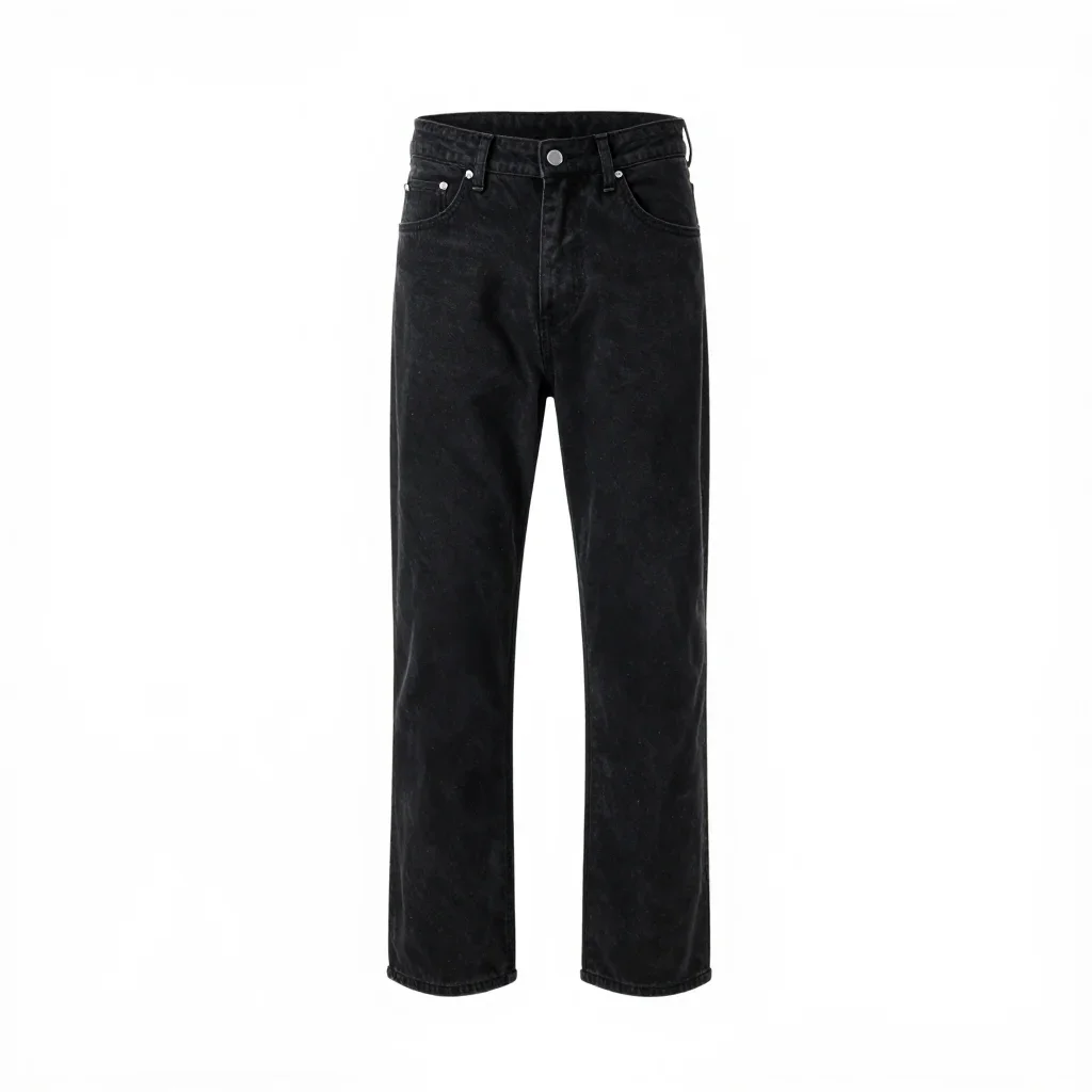 Avant-garde pair of jeans isolated on a white background